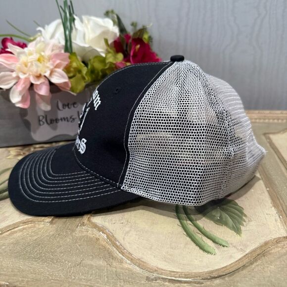 Falcon Custom Choppers Adjustable Mesh Trucker Cap Hat Skull Black Unisex NWOT - Picture 7 of 13
